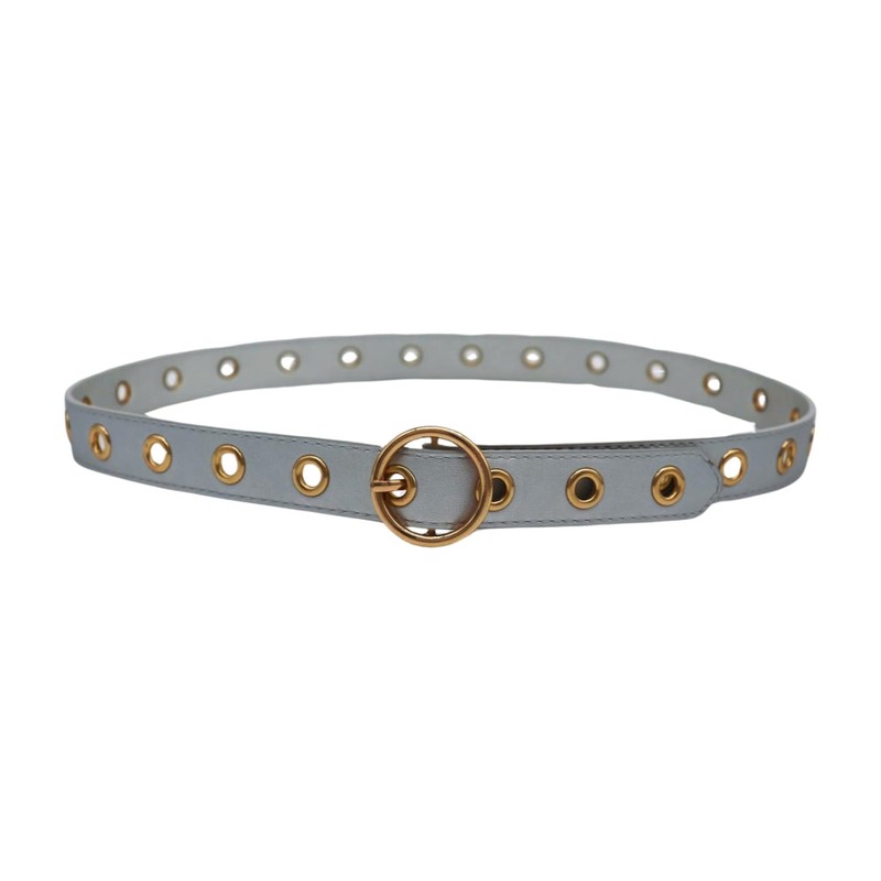 Women Silver Biker Fashion Belt - Hip Waist Skinny Holes
