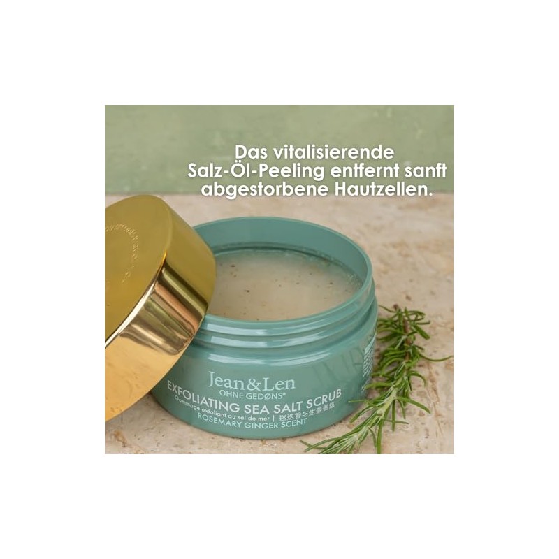 Jean & Len Exfoliating Sea Salt Scrub Rosemary & Ginger