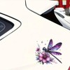 Christmas Purple Dragonfly Flower PVC Vinyl Car Decals Stickers Waterproof