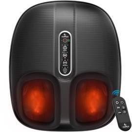Foot Massager with Heat & Remote, 5-Level Compression