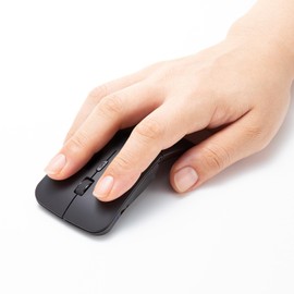 Sanwa Supply MA-BIS3116BK Silent Bluetooth 5.0 IR LED Mouse (3 Buttons, Thin)