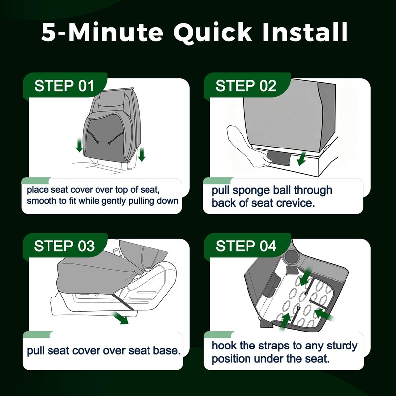 Front Seat Covers for Ford Explorer Escape Edge Ranger Bronco