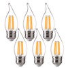 FLSNT 2700K Soft White LED Chandelier Edison Bulbs, 100W Equivalent,