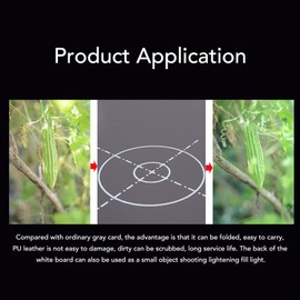 30CM Camera Focus Board, Double Sided Foldable White Balance Card with Carry Pouch, 18% Exposure Gray Reflectance Reflector Focus Board for Photography