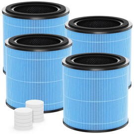 Elnuliros AP0601 Replacement Filter Compatible with AIRTOK AP0601 Air Puri-Fier, 4-in-1 Premium Filter and Activated Carbon Filter for Dust Smoke Pet Dander Odors for Home Bedroom, 4 Pack