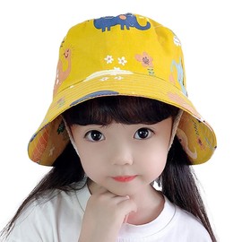 LeafIn Kids Hat, Hat, Kids' Hat, With Drawstring, Sunshade, UVcut Hat, Safari Hat, Tulip Hat, Ten Gallon Hat, Basket Hat, Sun Hat, Sun Hat, UV Protection, A-Yellow