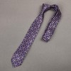 DAE7B01F Black Purple Pink Patterned Microfiber Skinny Tie Economics For