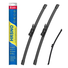HRSNO 24"+22" Windshield Wipers With 15" Rear Wiper Blade Sets Automotive Replacement for Volvo XC90 2007-2010,Easy For Installation (Pack of 3)