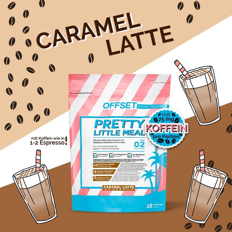 Pretty Little Meal Caramel Latte von OFFSET Nutrition, leckerer Milchshake