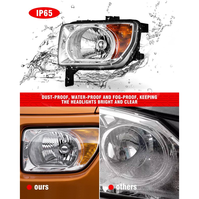 fits Honda Element 2003 2004 2005 2006 Headlight Assembly 2003-2006