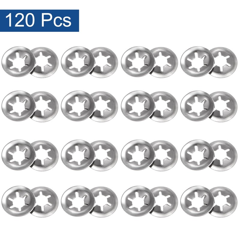 QUARKZMAN Pack of 120 Inner Tooth Star Discs M6, Quick