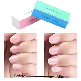 5 Pcs Nail Buffer Blocks 4 Way Nail Buffer Manicure Treatment Sanding File for Shiny Glossy Surface Natural Nails Acrylic Nail Home Salons Use