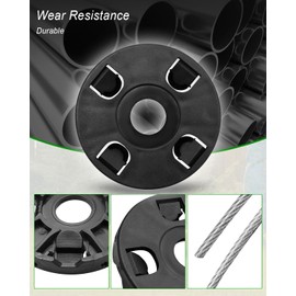 QAGGUM 8 String Trimmer Head Blade Replacement, Steel Wire Line Electric Trimmer Head Weed Wackers Attachment, for Cordless Grass Trimmer 12 Pcs