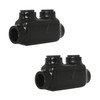 Insulated Connector 2 Ports Wire Connectors 2/0-6AWG Wide Polaris Connector