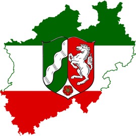 Car Sticker North Rhine-Westphalia NRW Contour Cut Flag Approx. 15 x 15 cm