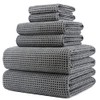 Polyte Set de 6 Toallas de Baño Microfibra Waffle Secado
