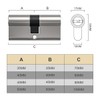 Bwintech 60 mm (30/30) Nickel-Zinc Alloy Euro Cylinder Lock, Door