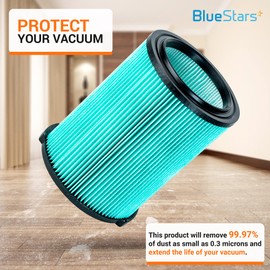 BlueStars 2 PACKS 97457 VF6000 5-Layer Pleated HEPA Replacement Filter for Ridgid 5-20 Gallon Wet Dry Vac Vacuums WD5500 WD0671 WD6425 WD7000 WD1280 WD1851 WD1680 WD1956 RV2400A 1400RV RV2600B