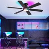 Mpayel Ceiling Fans with Lights- 52" RGB Low Profile Indoor