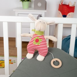 SIGIKID 39055 Musical Box Sheep Green Girl Baby Toy Recommended from Birth Red