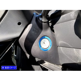 BRIGHTZ INT-ETC-491 S321 S331 S321 331 Hijet Deck Van S321 S331 S331 331 Stainless Steel Key Cylinder Ring Blue