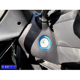 BRIGHTZ INT-ETC-491 S321 S331 S321 331 Hijet Deck Van S321 S331 S331 331 Stainless Steel Key Cylinder Ring Blue