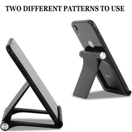 KP TECHNOLOGY Phone Stand, Multi Angle Adjustable Desktop Phone Holder Stand for Motorola Moto G60 and all other Smart Devices up to 11 Inches (BLACK)