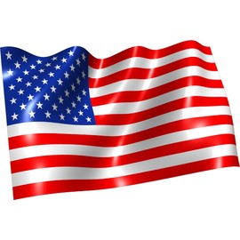 AMERICAN FLAG 24" X 36" TRUCK RV VEHICLE vinyl decal window or wall mural