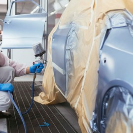 HOPESPANNER Pre-Taped Masking Film Plastic Cover PE Film Masking Paper 1 Pc 2500x150cm / 82.02ftx59.06" Yellow Blue