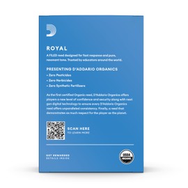 D’Addario Woodwinds Royal Bb Clarinet Reeds - B Flat Clarinet Reeds - Reeds for Clarinet - Clarinet Bb Reeds - Strong Spine - Filed Cut - Strength 3.0, 10-pack