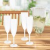 eMKay® Reusable Four Clear Dimple Plastic Champagne Flutes (200ml) &
