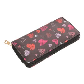 Healeved Long Heart Pattern Wallet for Women Large Capacity Card Holder with Cute Design for Young Lightweight Compact for