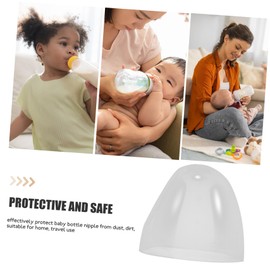 Beatifufu 3 Pcs Baby Bottle Accessories Milk Replacement Baby Bottle Caps Transparent Baby Bottle Caps Clear Baby Bottle Lids Feeding Bottle Plastic Dust Cover