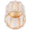 Cosmetic Brush Holder Transparent Glass Round Decorative Desktop Pen Storage