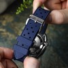 ZULUDIVER AquaTropic Rubber Divers Watch Strap with Premium Folding Buckle.
