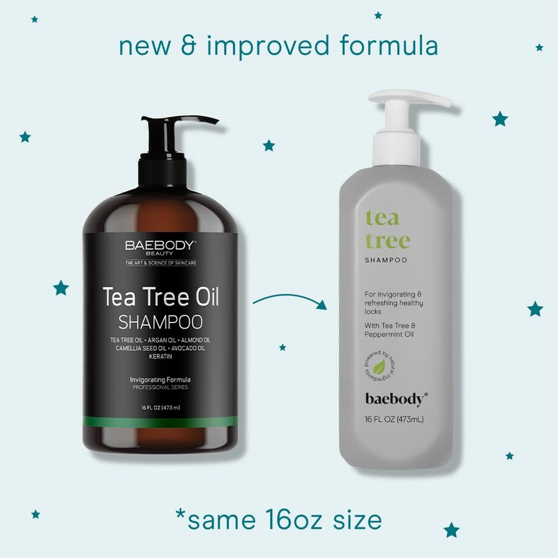 Baebody Award Winning Tea Tree Oil Shampoo - Clarifying for
