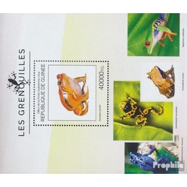 Prophila Collection Guinea Block 2405 (kompl. Ausgabe) postfrisch ** MNH 2014 Frösche (Briefmarken für Sammler) Amphibien/Reptilien/Saurier