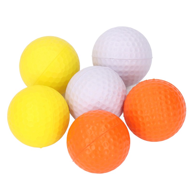 6Pcs Golf Balls Set 3 Colors Textured Surface Balls and