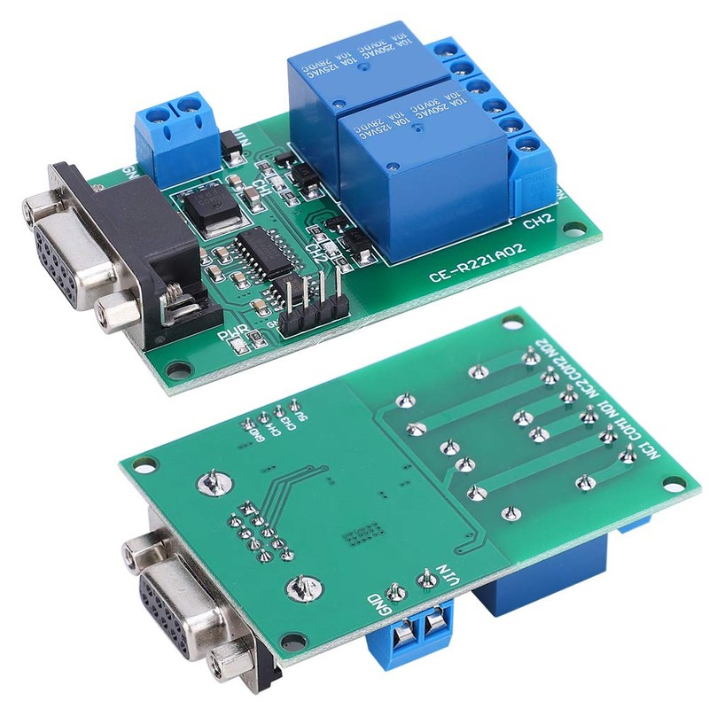 2 Channel Relay Switch Module Serial Port Low Level Trigger