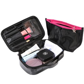 kilofly 2pc Girls Beauty Cosmetics Pouch Make Up Brush Pencil Case Travel Bags