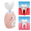Cute Cartoon Bear Pattern U Shaped Automatic Toothbrush Electric Children