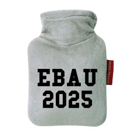 Huuraa Taschenwärmer EBAU 2025 Abschluss Spanien Geschenk 0,2 Liter Grey Mini Veloursbezug EBAU 2025 Geschenkidee