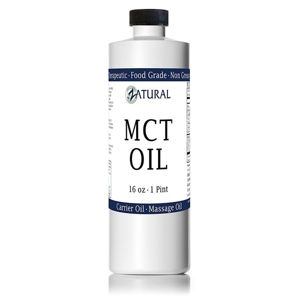 MCT Oil, Food and Therapeutic Grade, Carrier Oil, Massage Oil, Hydrating Oil, Hair Oil, 0 Additives, Pure MCT Oil (16 Ounce)