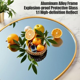 Prywot Arched Floor Mirror, 57 "x 20" Full Length Mirror Wall Mirror Hanging or Leaning Arched-Top Full Body Mirror with Stand for Bedroom, Dressing Room, Gold