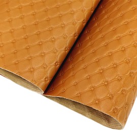 HYANG Diamond Embossing Brown PU Faux Leather Sheets Roll 12"X 53" Faux Leather Roll Perfect for Crafts Handbags Wallets Jewelry Earrings Bows Making