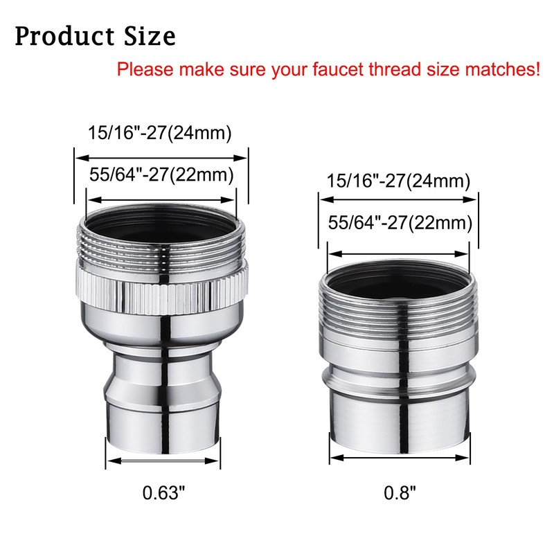 Dishwasher Faucet Adapter with Aerator, Faucet Adapter for Portable Washer,