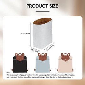 Neylissia Backpack Organizer Insert Compatible with Longchamp Le Pliage Backpacks and More, Ultra-light Waterproof Dup*ntPaper le pliage Large Organizer, Keeps Tote Handbag Neat(White, Backpack Style)