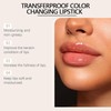 MUNIP Transferproof Color Changing Lipstick,Gold Crystal Ph Color Changing Conservation