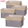 TENABORT Set of 4 Large Storage Basket Bin, Foldable Storage