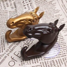 Ximimark 4 Piece Decorative Wall Hook Resin Home Furnishing Modern Small Horse Hooks for Wall Jewelry Keys Hangers Key Creative